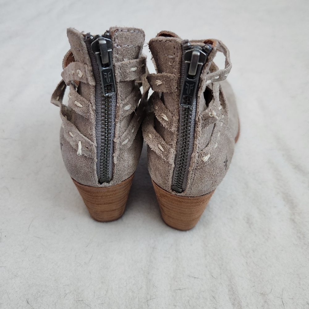 Frye Naomi Pickstitch Shootie Suede Ankle Boot Size 8.5 - Picture 4 of 6